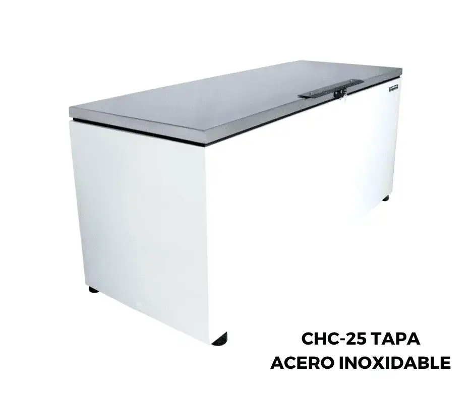 CHC 25 TAPA ACERO INOXIDABLE, Congeladores Horizontales